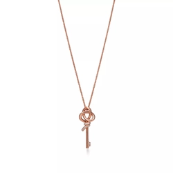 Подвеска - ключ из розового золота с бриллиантами, Tiffany 💠 Knot - В наличии