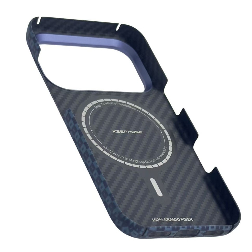 Накладка для i-Phone 17 Pro Keephone Kevlar Ankora MagSnap синий