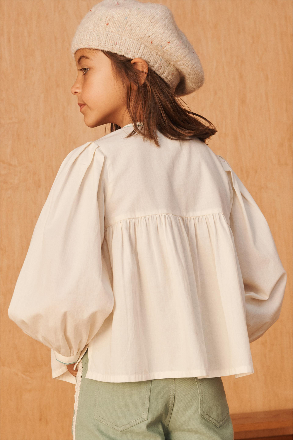 ZARA БЛУЗА С ВЫШИВКОЙ - LIMITED EDITION, ЭКРЮ
