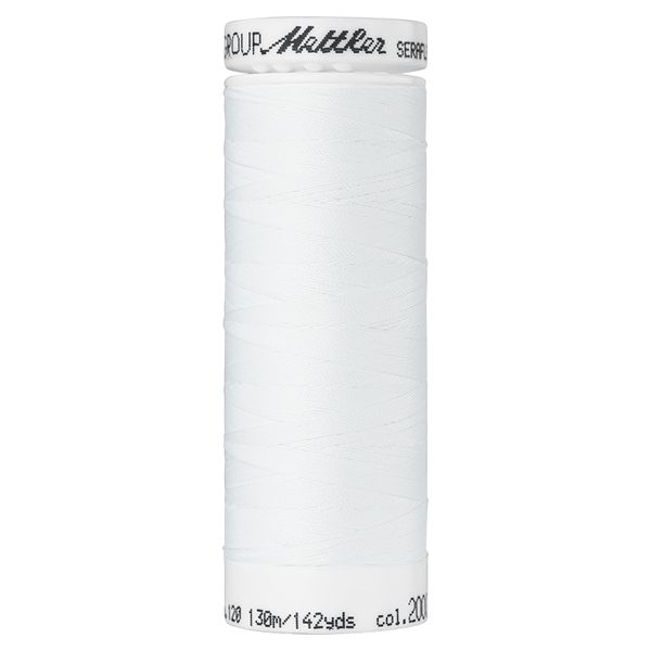 Нитки для эластичных тканей Mettler Seraflex 120 (130 м), 5 кат. | цв. 2000 белый