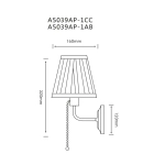 Бра Arte Lamp MARRIOT A5039AP-1CC, 1хE27