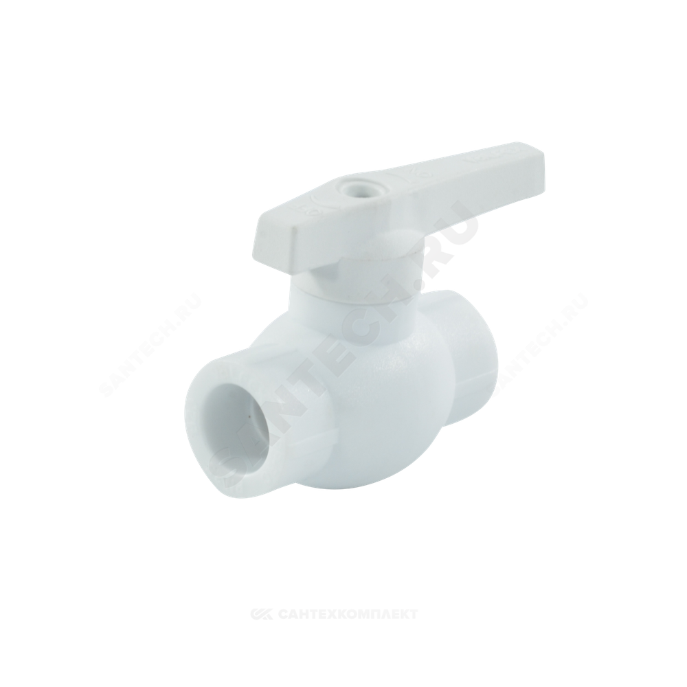 Кран шаровой PP-R белый Дн 32 внутренняя пайка VALFEX 10144032