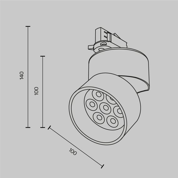 Трековый светодиодный светильник Maytoni Technical Alfa TR199-3-15W2.7K-M-W