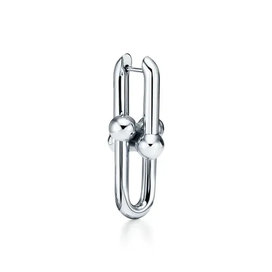 Серьги Tiffany HardWear Earrings в серебре, размер small