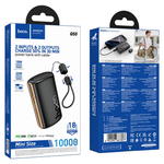 Powerbank Hoco Q50 10000mAh 1USB-C/IP с проводом Type-C/Lightning черный