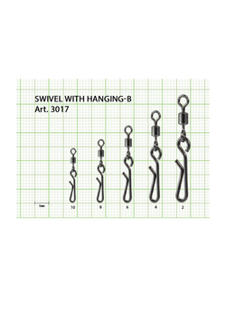 Вертлюжок рыболовный Fish Crystal SWIVEL WITH SNAP с быстросъёмной застежкой Hanging-B 3017 №4 (5 упаковок)