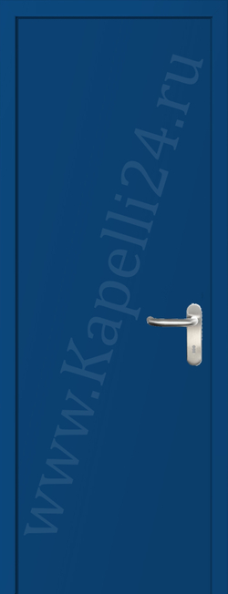 Дверь влагостойкая пластиковая KAPELLI multicolor ДГ RAL 5017 Транспортный синий + коробка