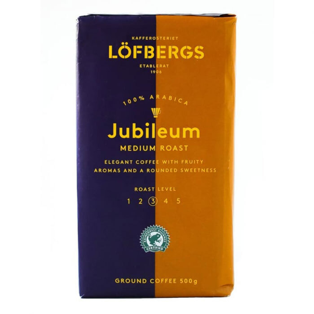 Кофе LOFBERGS Jubileum, молотый, 500г. Лофбергс