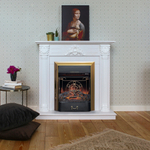 Каминокомплект Real Flame Stefania WT-F614 с очагом Majestic Lux Brass
