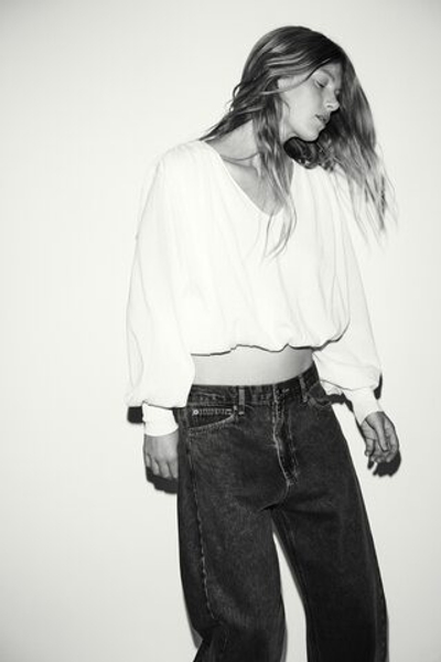 Трикотажный топ с низом баллон - H&M