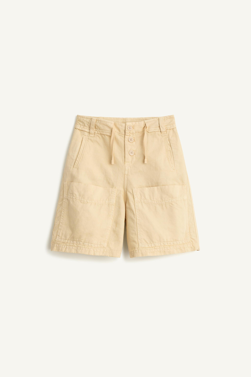 ZARA ШОРТЫ С ЗАВЯЗКАМИ, ЛАЙМОВЫЙ