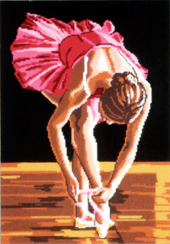 Рисунок для вышивания Soulos (канва жесткая), Юная балерина, 47х60 см Рисунок для вышивания Soulos (канва жесткая), Юная балерина, 47х60 см