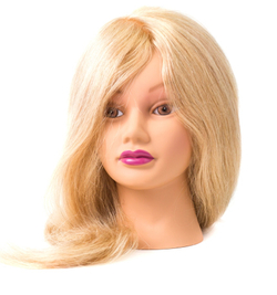 Учебная голова манекен Серсея Блонд с натуральными волосами (100% Human hair). Длина: 55-60 см.