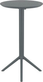 Стол пластиковый барный складной Siesta Contract Sky Folding Bar Table 60, темно-серый