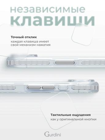 Чехол накладка iPhone 17 Air 6.5" Gurdini Ocean Case (7) Transparent прозрачный