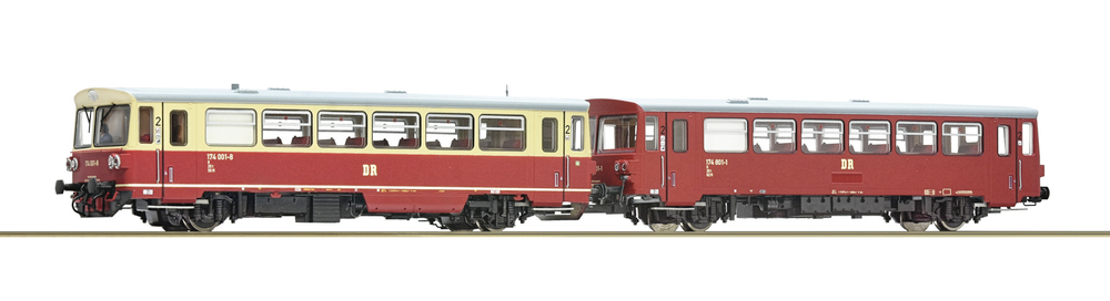 Рельсовый автобус 174 001-8 with trailer, DR, IV