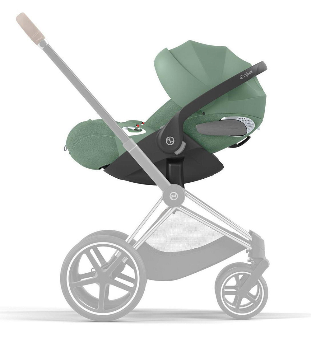 Коляска 3 в 1 Cybex Priam IV Rosegold complete и автокресло Cloud T i-Size Leaf Green Plus Cozy Beige