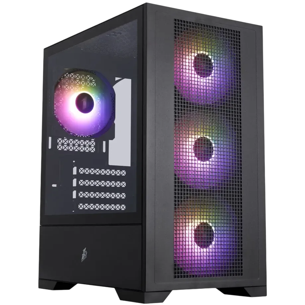 Корпус 1STPLAYER Go2 ARGB Black (Go2-BK-4F7)