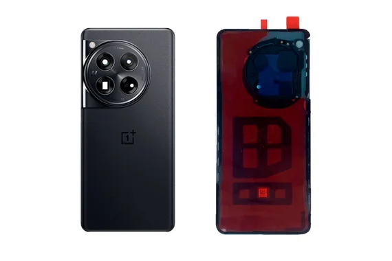 Задняя крышка для OnePlus 12 5G черная (Rock Black) со стеклом камеры