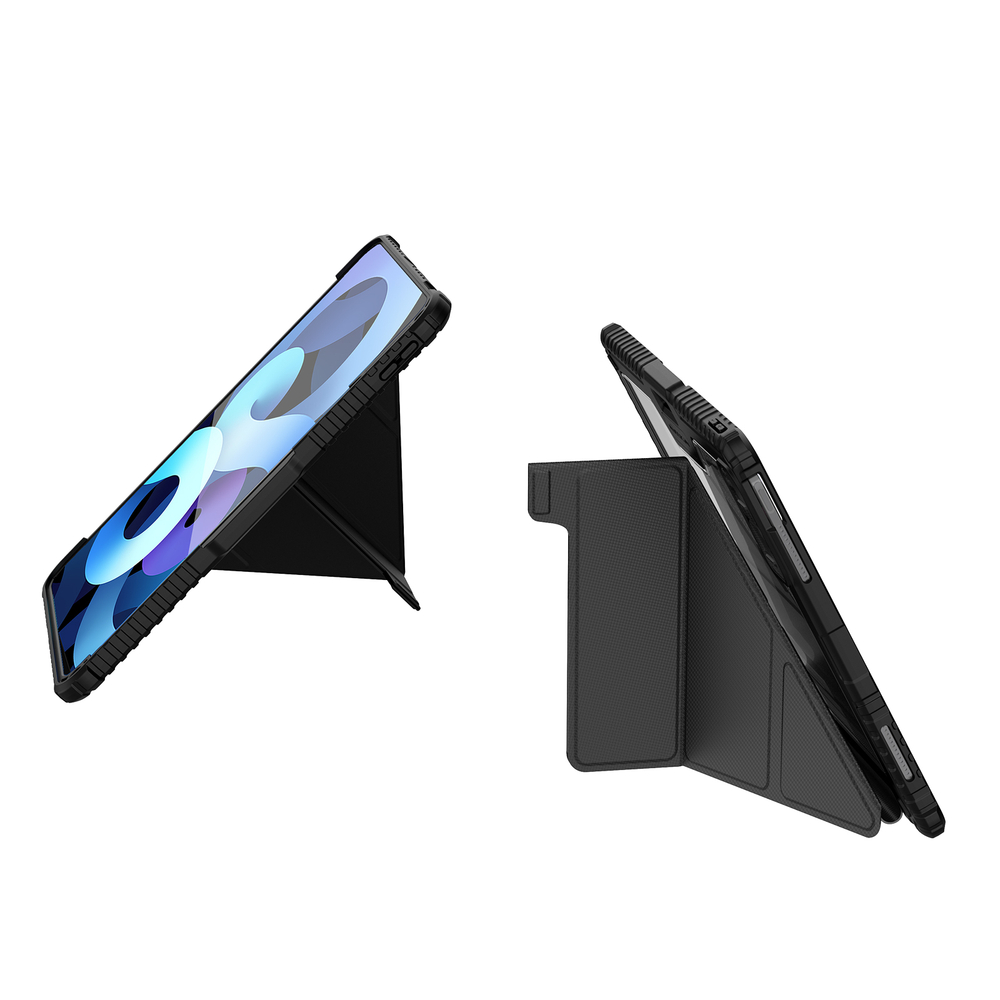 Чехол книжка от Nillkin для Apple iPad Air 13 (2025, 2024) и Pro 12.9 (2020-2022), серия Bumper Pro Case-Multi Angle Folding Style, многофункциональный складной стиль
