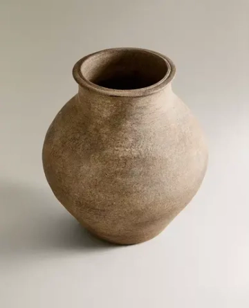ZARA HOME ВАЗА, ЖЕЛТОВАТО-БЕЛЫЙ