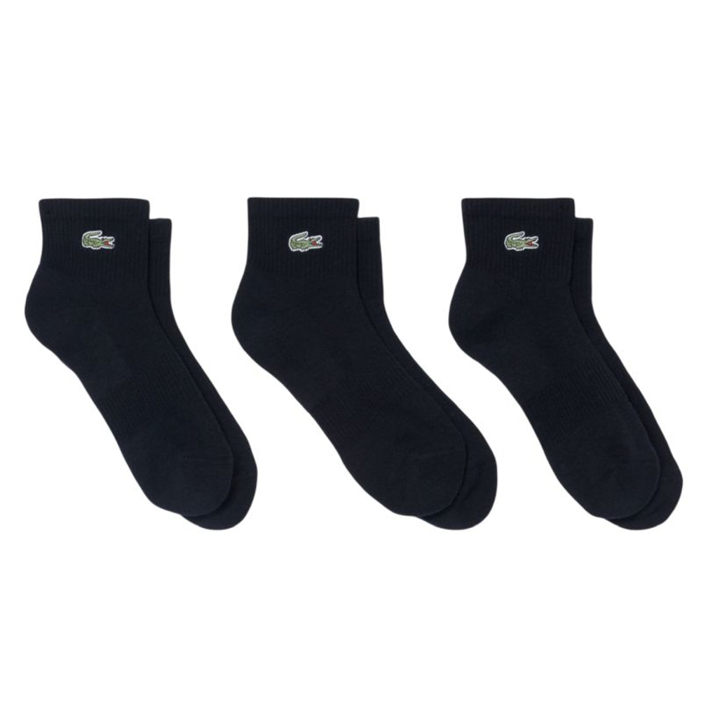 Skarpety tenisowe Lacoste Ankle Sport 3P - black