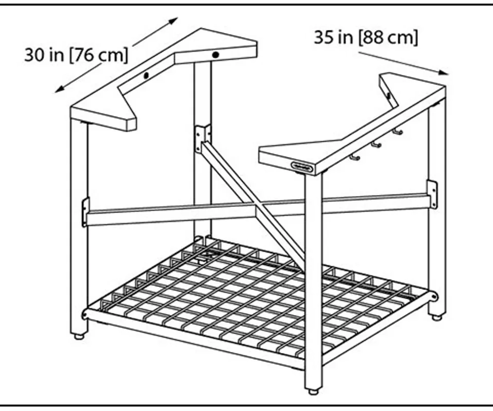 Модуль базовый EGG Frame для гриля 2ХL, цвет черный (Big Green Egg)