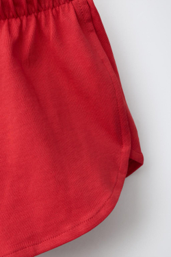 ZARA ТРИКОТАЖНЫЕ ШОРТЫ, КРАСНЫЙ