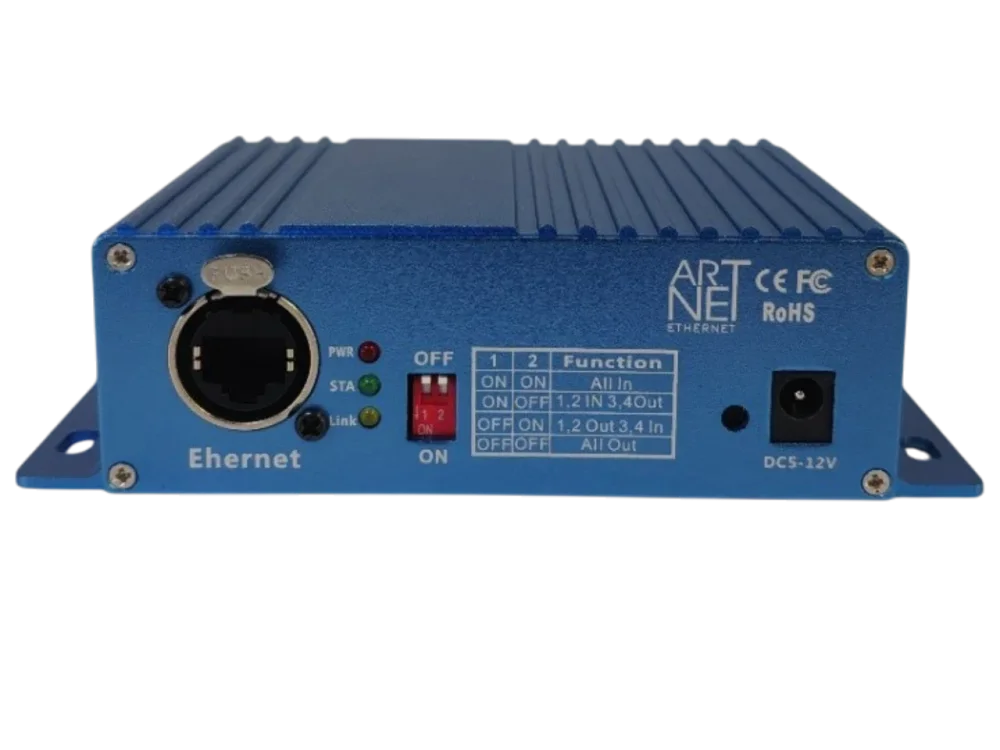 K4 — компактный сетевой конвертер Art-Net/DMX512 на 4 порта