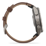 Garmin Fenix 9 Pro — 47 мм AMOLED Titanium Walnut Leather Band