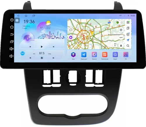 Магнитола для Lada Largus 2012-2021 - FarCar S500-TS18 монитор 12.3" 2K QLED на Android 14, Быстрая, CarPlay, 4G SIM-слот