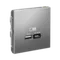 Розетка с USB A+C Systeme Electric ArtGallery Сталь GAL000929