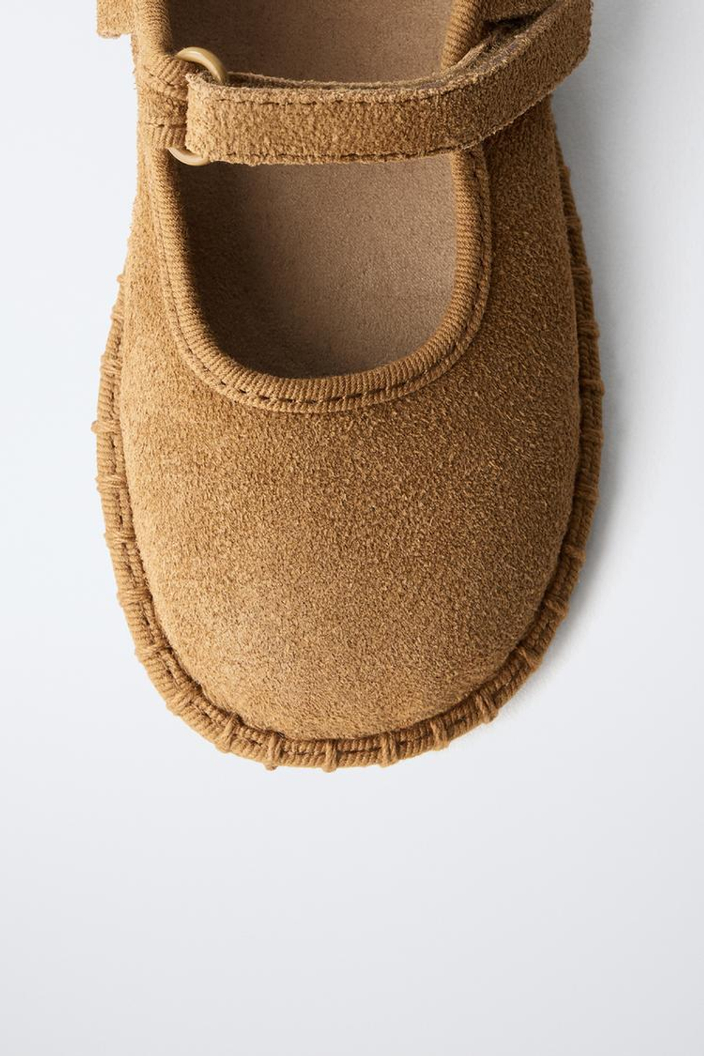 ZARA БАЛЕТКИ BAREFOOT ИЗ КОЖИ С БАХРОМОЙ, КОРИЧНЕВЫЙ