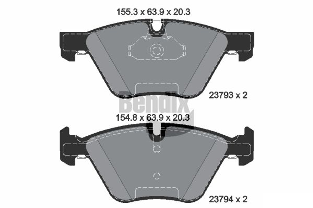 BENDIX Braking - BPD1263-BEN - Brake Pad Set, disc brake