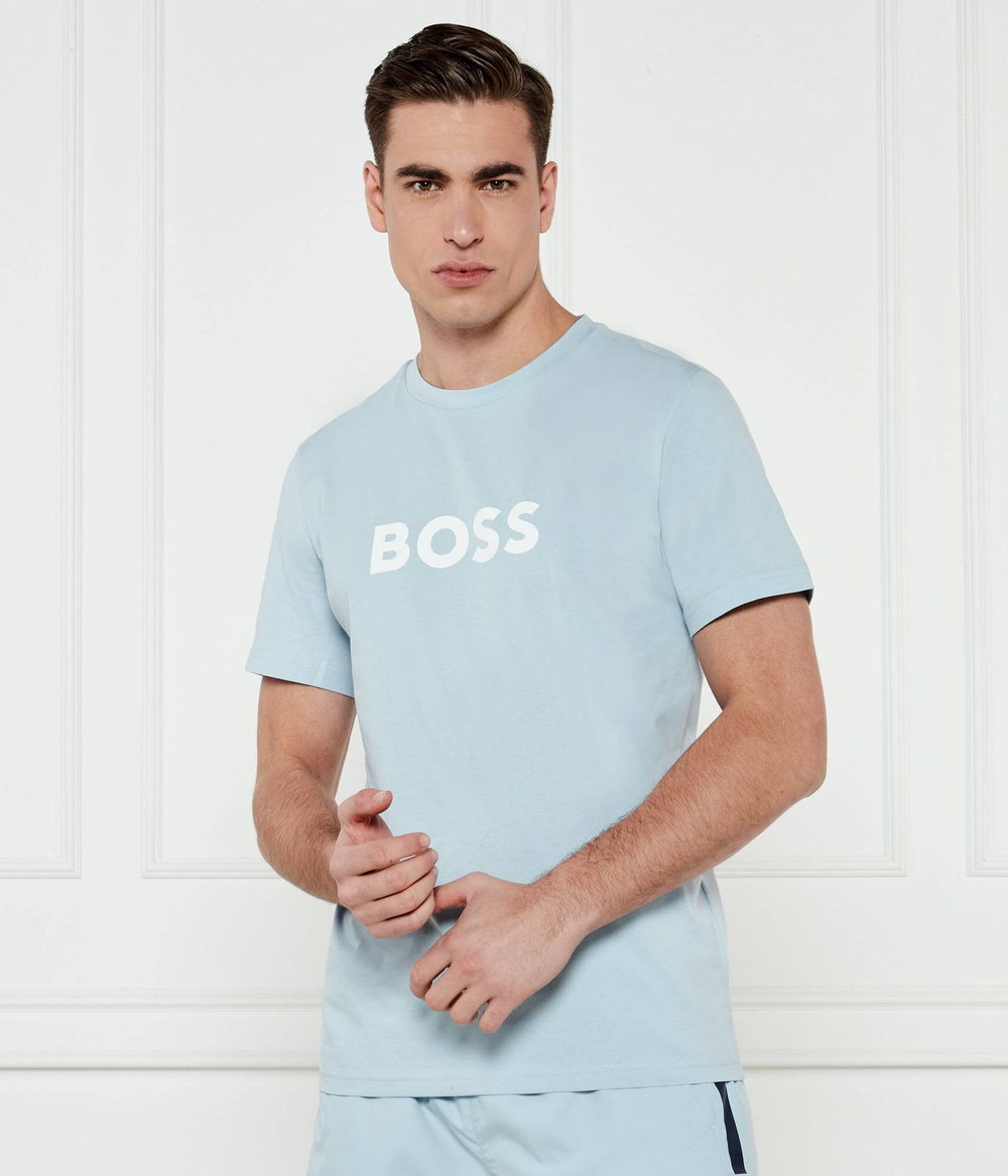 Футболка BOSS BLACK - голубой(50503276)