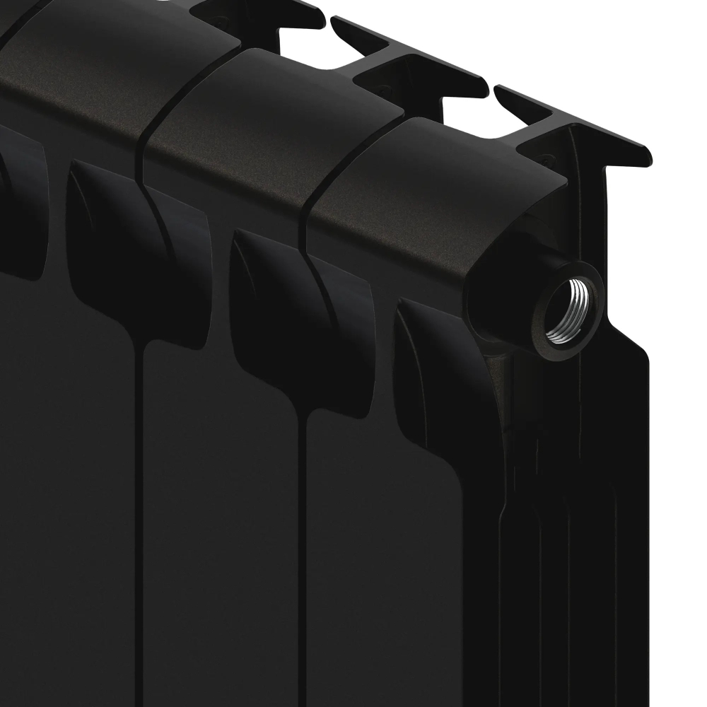 Радиатор биметаллический Rifar Monolit 500 Антрацит 4 секции боковое подключение