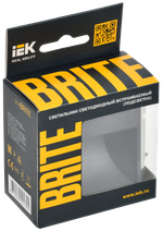 BRITE Подсветка светодиодная встраиваемая ПЛ20-БрГ графит IEK