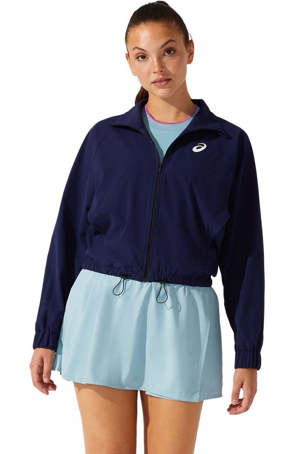 Женская Кофта теннисная Asics Match W Woven Jacket - небесный