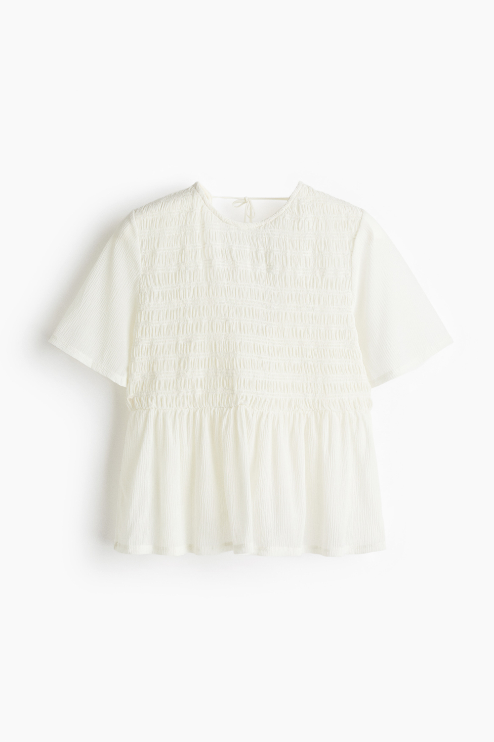 Топ со сборками и баской - H&M