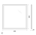 Зеркало BelBagno SPC-GRT-800-800-LED-BTN
