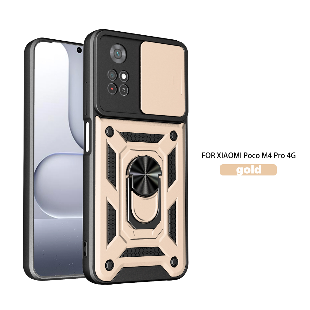Чехол с кольцом Bumper Case для Xiaomi Poco M4 Pro 4G