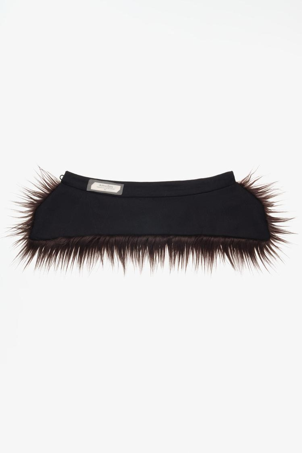 ZARA X JOHN GALLIANO ВОРОТНИК ИЗ ИСКУССТВЕННОГО МЕХА, ШОКОЛАДНЫЙ