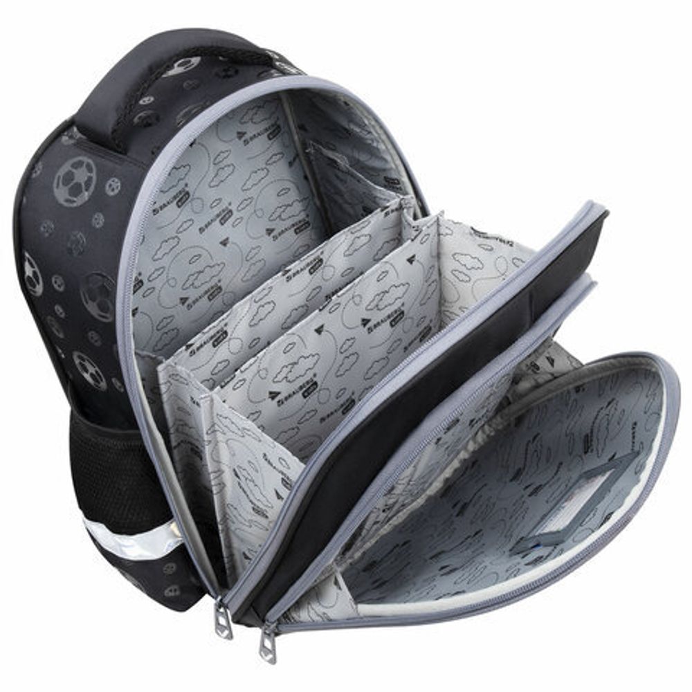 Ранец BRAUBERG KIDS STANDARD, 2 отделения, "Score ball", 3D панель, 36х28х14 см, 272037