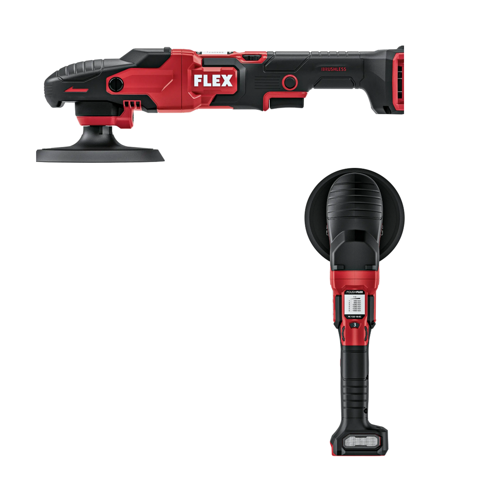 Полировальная машина аккумуляторная ротационная FLEX PE 150 18-EC Set Диск 150 мм, Два Аккумулятор AP 18/5.0, Зарядное устройство 533019