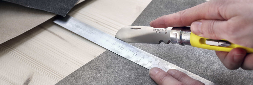 Нож Opinel №09 DIY, нержавеющая сталь, сменные биты, желтый, 001804