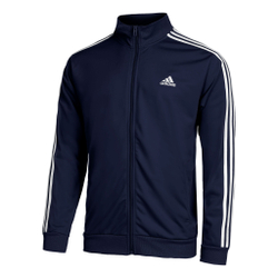 Мужские теннисные Костюмы adidas Sportswear Basic 3-Stripes Tricot Tracksuit Men - Dark Blue, White