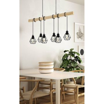 Подвесной светильник 6*E27 44076 черный/коричневый TOWNSHEND 5 Eglo
