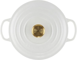 Le Creuset Чугунная кастрюля Signature 20 см 2,4 л белый EAN 024147325277