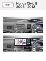 Установочный комплект 12.3" TS20 Honda Civic 8 2005 - 2012 (Правый руль)