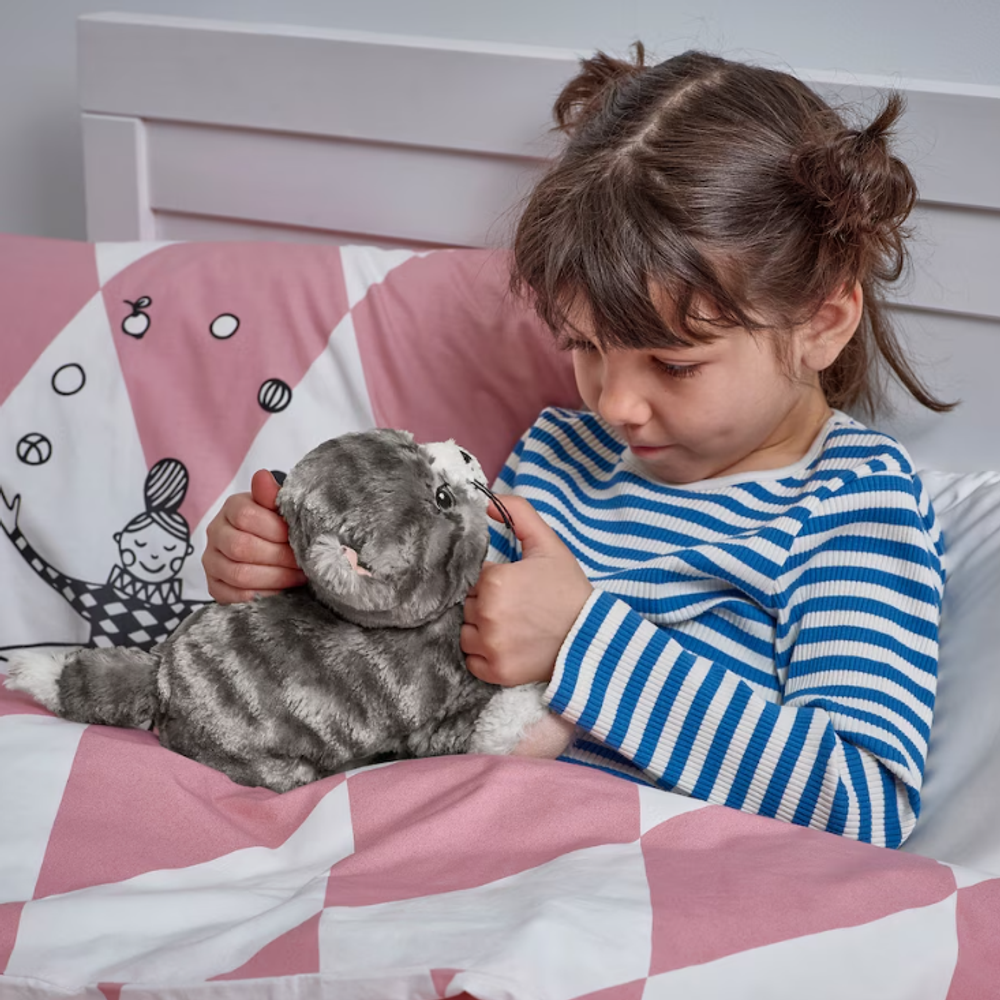 ЛИЛЛЕПЛУТТ LILLEPLUTT Игрушка кот 26 см, серый